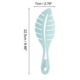 thumbnail image 2 of Unique Bargains 1 Pc Durable Leaf Shape Hair Brush for Curly Straight Wavy Hair Plastic Blue, 2 of 3
