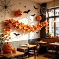thumbnail image 4 of Artificial Maple Leaf Garland 6ft Fall Foliage Hanging Decor Halloween Thanksgiving Indoor Outdoor Wall Fireplace Door Home, 4 of 8
