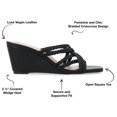 thumbnail image 5 of Journee Collection Womens Baylen Braided Strap Slip On Wedge Sandals, 5 of 6