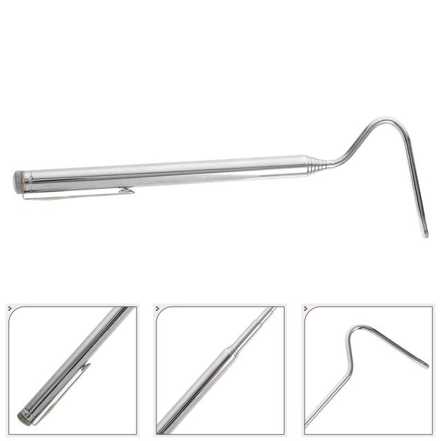 HOOWIFFY Attrape-serpent Télescopique en Acier Inoxydable Outil Portable Pliable pour Usage Extérieur