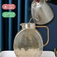 thumbnail image 5 of BEKWS Glass Hot & Cold Beverage Pitcher with Stainless Steel Gold Lid, 2.5L, Borosilicate Glass, 5 of 6