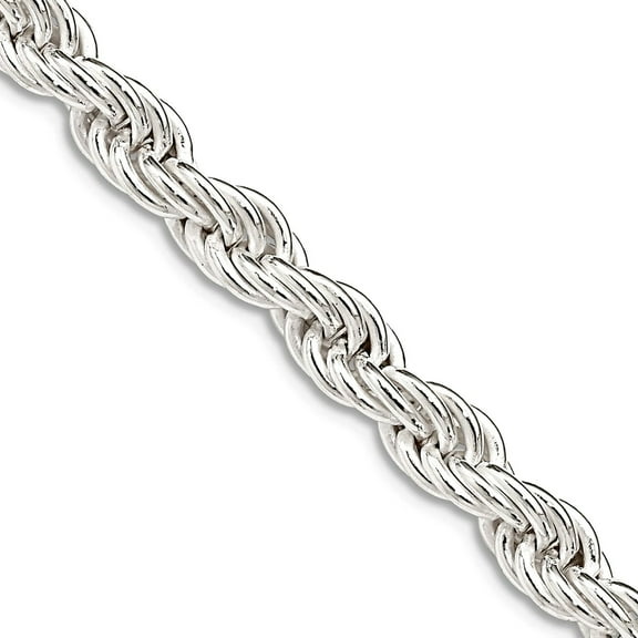 925 Sterling Silver 5.0mm Solid Rope Chain Necklace 18 Inch Chain Necklace for Women and Men