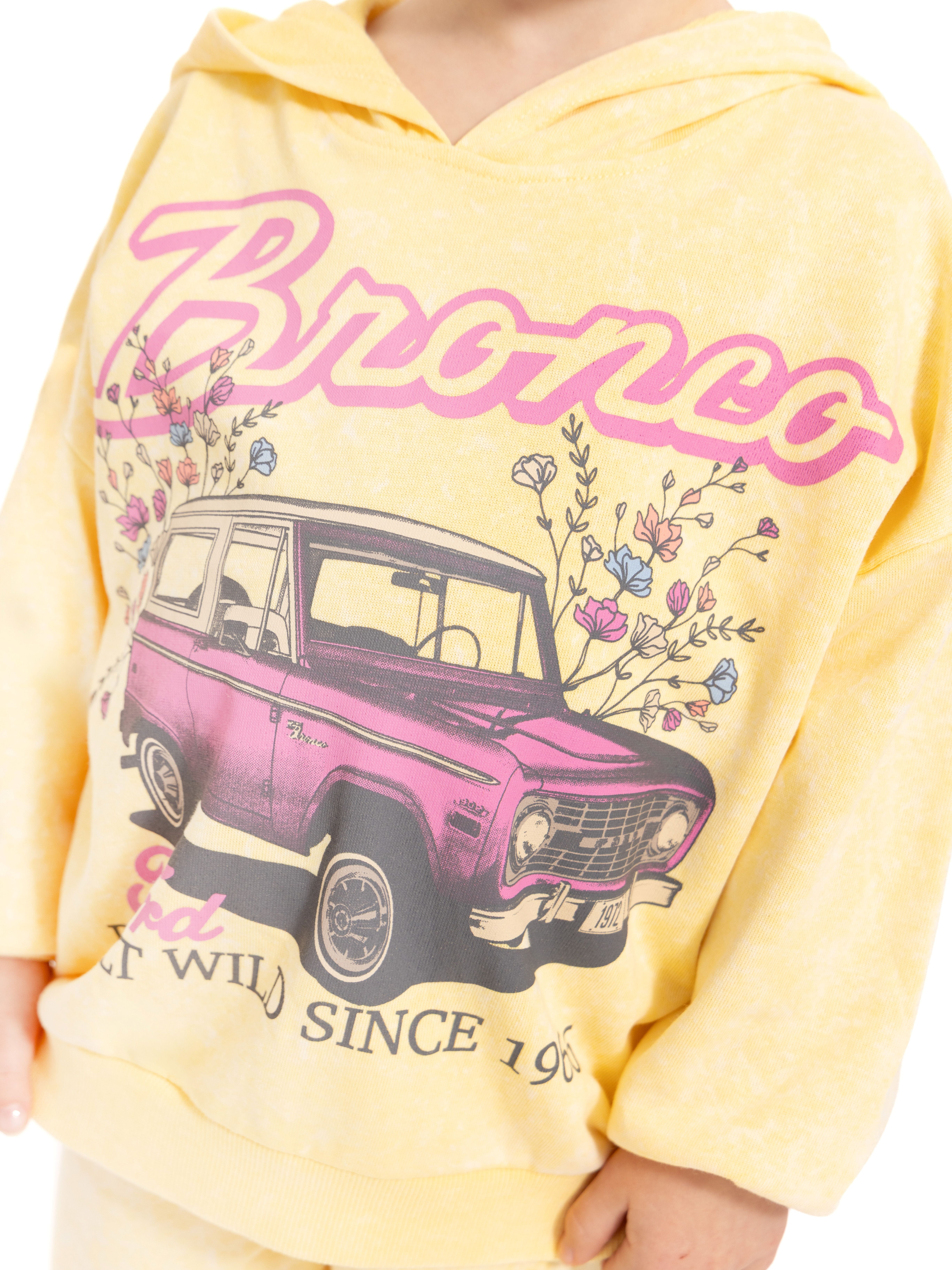 Ford Bronco Toddler Girls' Graphic Hoodie and Matching Sweatpants Set, 2-Piece, Sizes 12M-5T