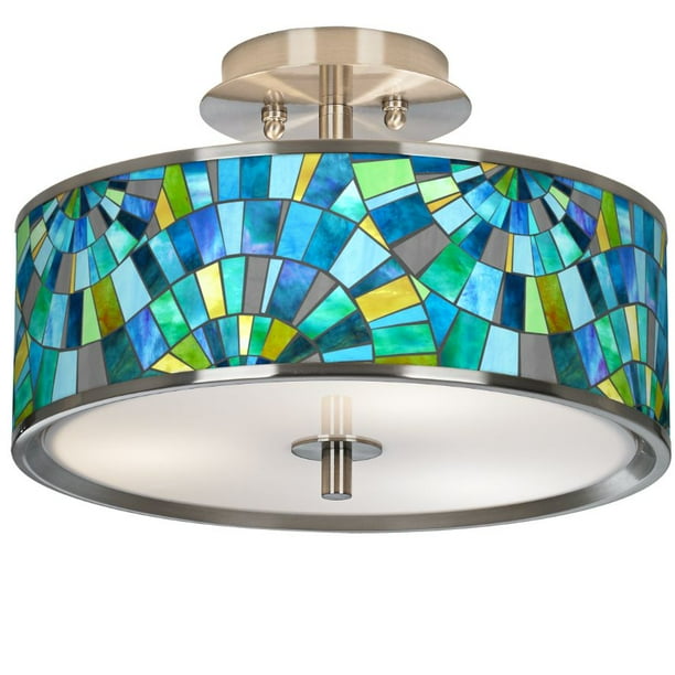 Lagos Mosaic Giclee Glow 14 Wide Ceiling Light Com - Mosaic Flush Mount Ceiling Lights Lagos Mosaic Giclee Glow 14 Wide Ceiling Light Com - Mosaic Flush Mount Ceiling Lights