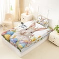thumbnail image 4 of Erosebridal Easter Rabbit Girls Twin Sheet Sets, Spring Flower Bedding, 3-Piece, 4 of 5