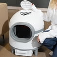 thumbnail image 5 of Pefilos 70L Self Cleaning Cat Litter Box for Multiple Cats, App Control/Odor Removal Automatic Cat Litter Box Includes Trash Bags and Strainer, White, 5 of 7