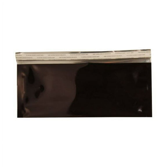 JAM Paper #10 Foil Envelopes, 4 1/8 x 9 1/2, Black, 100/Pack, Peel & Seal