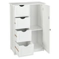 thumbnail image 5 of Ktaxon 32.3 "H  Wooden Bathroom Storage Cabinet with 4 Drawers, a Cupboard and Adjustable Dividers for Bathroom,Living room,and Bedroom - White, 5 of 17