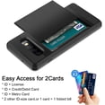 thumbnail image 2 of Cover for Galaxy S10 Case Wallet Credit Card Holder ID Slot Sliding Door Hidden Pocket Anti-Scratch Dual Layer Protective Hard Shell Rugged TPU Bumper Armor for Samsung Galaxy S10 (Black), 2 of 15