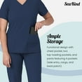 thumbnail image 6 of Sewkind Women’s Scrub Set Navy L V-Neck Scrub Top and Jogger Pants 6 Pockets 100% Polyester Modern Fit, 6 of 6