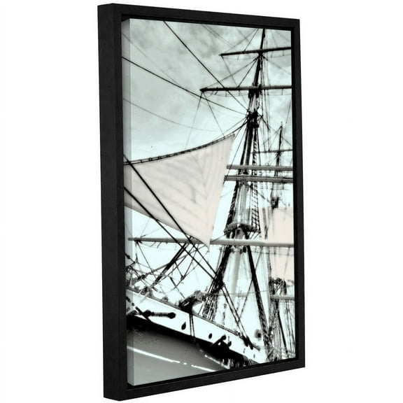 ArtWall Linda Parker "Sailing On Star Of India III" Gallery-wrapped Floater-framed Canvas
