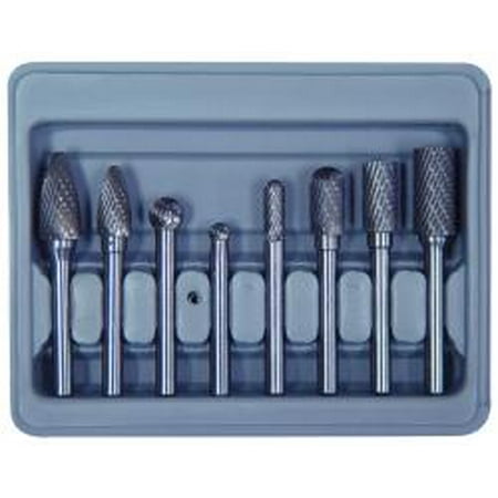 

ASTRO PNEUMATIC TOOL CO BURR SET 1/4 8 PC DBL CUT CARBID RTRY