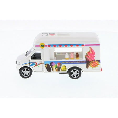 I Love New York Ice Cream Truck, White - Kinsmart 5253W-ILNY -  Diecast Model Toy