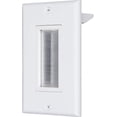 thumbnail image 3 of Buyer's Point Brush Wall Plate w/Built in Mounting Bracket, Decora Style, Cable Pass Through Insert for Wires, Single Gang Cable Access Strap, Wall Socket for HDTV, HDMI, Home Theater (2 Pack, White), 3 of 7