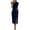 AA-Navy, variant on QATAINLAV Elegant Office Cocktail Dress for Women Casual Crew Neck Button Split Hem Business Work Pencil Midi Dresses with Pockets, Pink, L