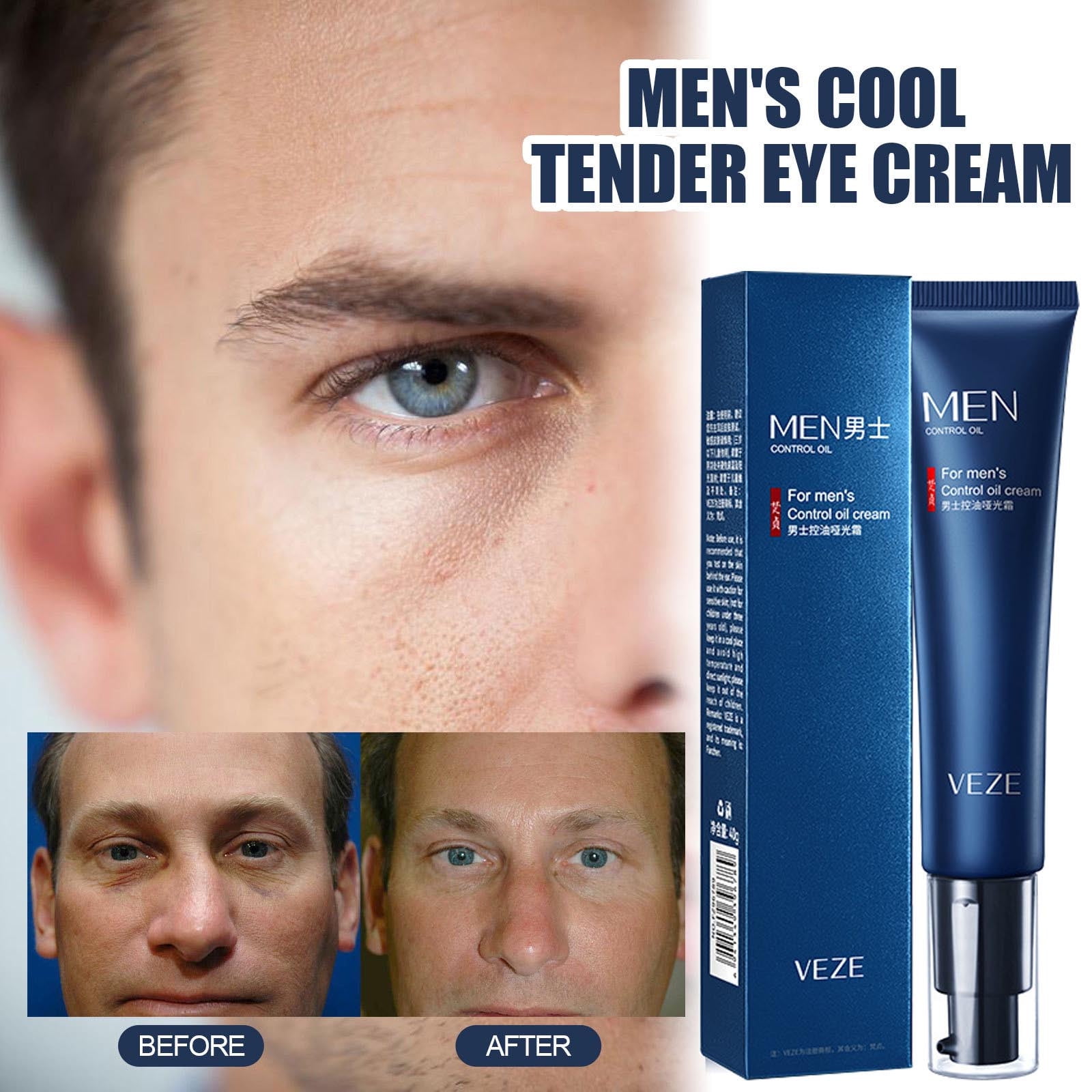 SDJMa Men Eye Cream Anti Aging, Men's Moisturizing Eye Cream,Remove Eye