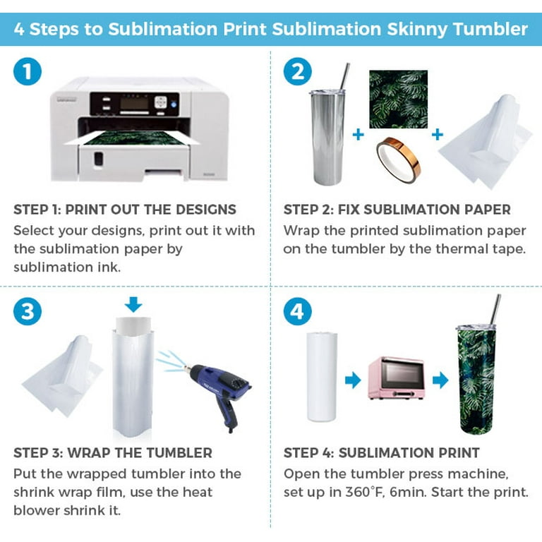 USA Skinny Sublimation Tumbler Shrink Film Sleeve Shrink Wrap for