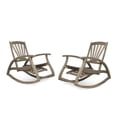 thumbnail image 1 of Noble House Sunview Outdoor Acacia Wood Rocker Recliner in Gray (Set of 2), 1 of 16