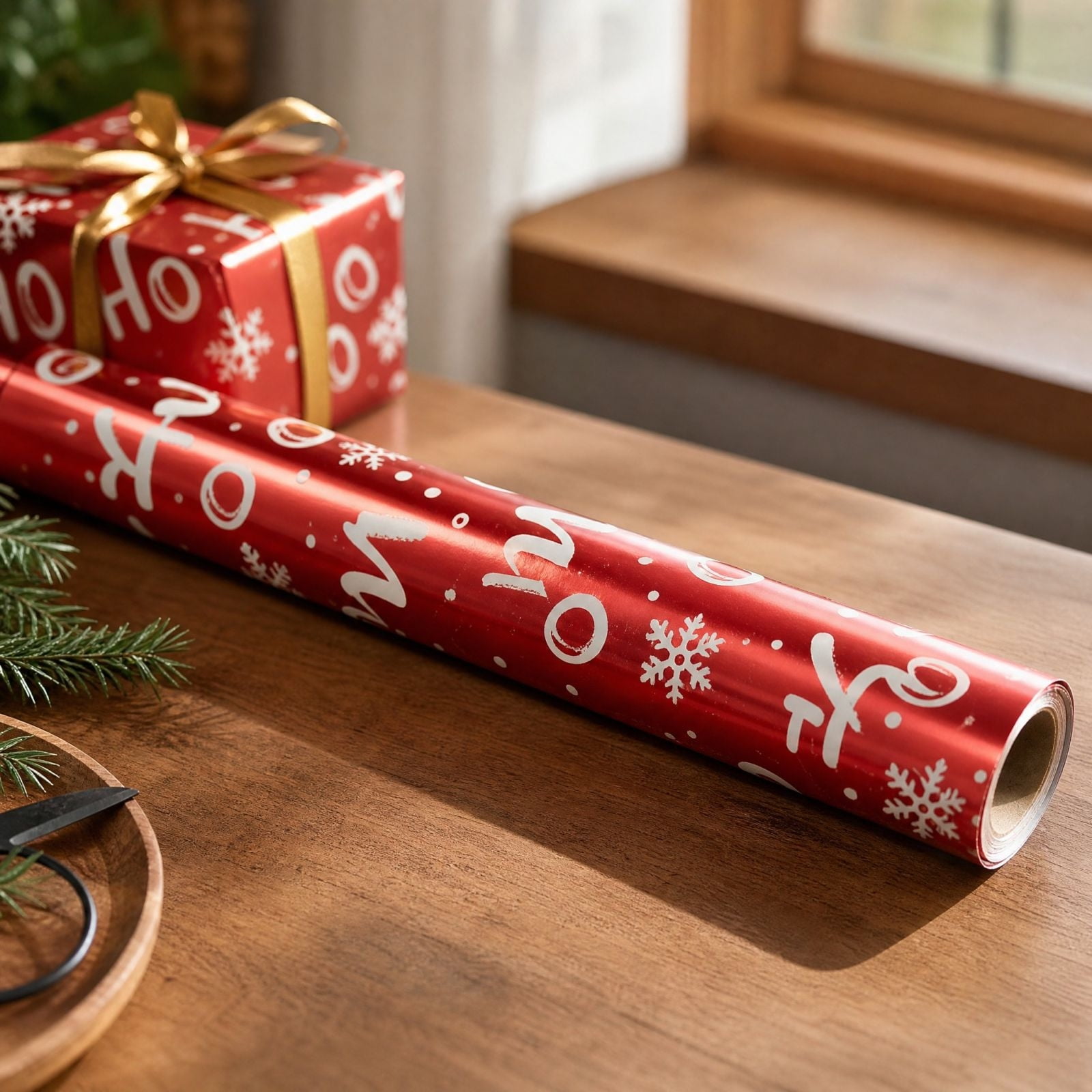 BiFandian Christmas Wrapping Paper Festive Gift Wrap Paper For Xmas Holiday Present Packaging Home Party Gift Wrapping Decor