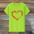 thumbnail image 5 of hcuribad Valentine's Shirts for Women Womens Shirts t Shirts for Women Valentine's Day Funny Print t Shirt Printed Crew Neck Shirt Women's Pullover t Shirt Green XL, 5 of 8