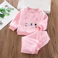 thumbnail image 2 of Toddler Boy Girl Clothes Fall Winter Outfit Sets Long Sleeve Flannel Sweatshirt Pants Sets Kids Clothing Sets, 2 of 6