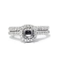 thumbnail image 3 of 7/8ct Braided Engagement Bridal Ring Set Solid 14K White Gold, 3 of 3