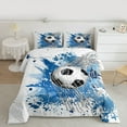 thumbnail image 2 of Homewish Sport Soccer 2pcs Bedding Comforter Set For Children Teens Adults,Graffiti Splash Twin Comforter Sets,Gamer Football Breathable Bedding Set,Ultra Soft Home Decor,Reversible, 2 of 8