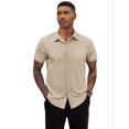 thumbnail image 4 of COOFANDY Men Dress Shirt Summer Evening Regular Fit Polyester Stretchy Button Down Shirts with Chest Pocket, 4 of 5