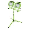 Designers Edge L-2005 Industrial 130W (600W Equivalent) Twin-Head Adjustable Work Light with Telescoping Tripod Stand, Standard with Fluorescent