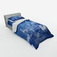 thumbnail image 3 of Music Duvet Cover Set, Water Musical Notes Bubbles Dancing Waves Fantasy More Than Real Theme, Bedding Set with Shams and Fitted Sheet, 3 Sizes, by Ambesonne, 3 of 3