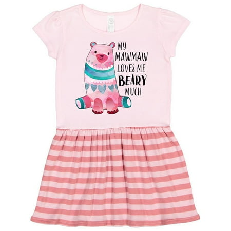 

Inktastic My Mawmaw Loves Me Beary Much with Cute Bear Gift Toddler Girl Dress