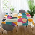 thumbnail image 3 of Yayeee Tablecloths 54" x 72" Rectangle Wrinkle Resistant Party Table Cover, Green Geometric, 3 of 8