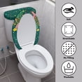 thumbnail image 3 of HELLHERO Christmas Tree Star Pattern Adds Holiday Charm for Bathroom Home Comfort, Elastic Bottom Polyester Toilet Lid Cover, Soft, Universal, 2 Piece, 3 of 8