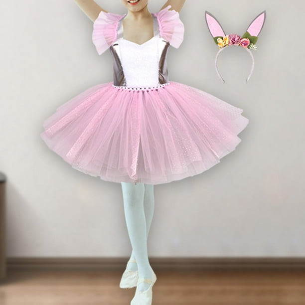 Ropa De Conejo De Pascua – Set Cosplay Con Falda De Gasa, Guantes, Aro Y Nariz, Blanco, Para Niños Y Adultos