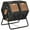 Brown and Black, variant on Outsunny 34.5 Gallon Composter, Dual Chamber Compost Bin, Green