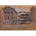 thumbnail image 2 of ArtsyQuotes 18x14 Black Ornate Wood Framed with Double Matting Museum Art Print Titled - Bible Verse Quote 1 Corinthians 3:16, Adolf Hir - View of the Forum Boarium, 2 of 4