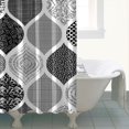 thumbnail image 5 of Waterproof Abstract Art Shower Curtain 72x84 Inch Boho Style Polyester Unique Shower Curtain for Bathroom Hotel Home Decor with 12 Plastic Hooks, 5 of 5
