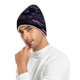 thumbnail image 6 of BZSMCE Winter Beanie Hats Casual Warm Cozy CapNightfall Blooms Pattern, 6 of 7