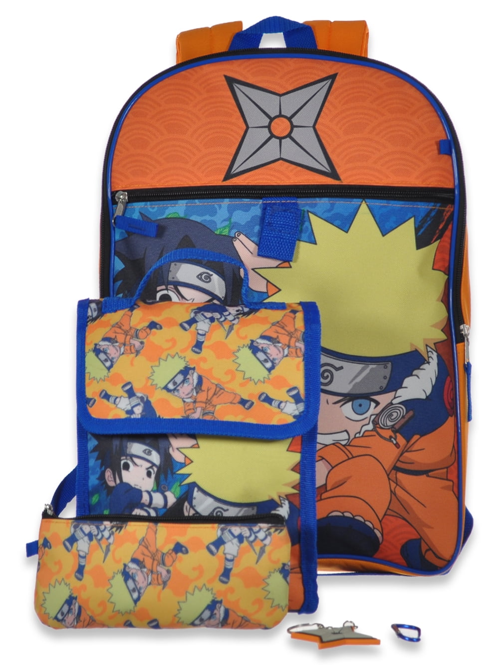 Naruto Boys' 5Piece Backpack Lunchbox Set orange/multi, one size