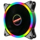 thumbnail image 2 of Kuymtek COOLMOON 12cm Ventilador de refrigeración DC 12V Grande 4 Pin Rainbow PC Case Radiador disipador de calor, 2 of 8