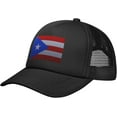 thumbnail image 3 of Casquette de Baseball Effet Tricot Drapeau de Porto Rico pour Hommes Femmes Snapback Dos en Maille Réglable, 3 of 8