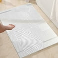 thumbnail image 4 of sruoe Bathroom Rugs, Bath Mat for Bathroom Floor 1pcs, Bath Mats for Bathroom Floor Non Slip Non Skid, Rectangular Polyester Floor Mat for Bath Door Household, White, 4 of 5