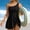 Dresses-358Black, variant on One Piece Swimsuits for Women One Shoulder Swim Dress Scalloped Trim Ruched Waist Tummy Control Skirted Bathing Suit Beach Resort Swimwear Gray S