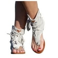 thumbnail image 5 of AOOCHASLIY Women Sandal Clothes Retro Bohemian Tassel Sandals Women Girls Roman Beach Shoes Boots, 5 of 6