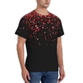 thumbnail image 5 of Rocae Red Glitter1 for Men's Moisture-Wicking Crew Tee - T-Shirt for Sports, Outdoor Activities, and Casual WearSmall, 5 of 9