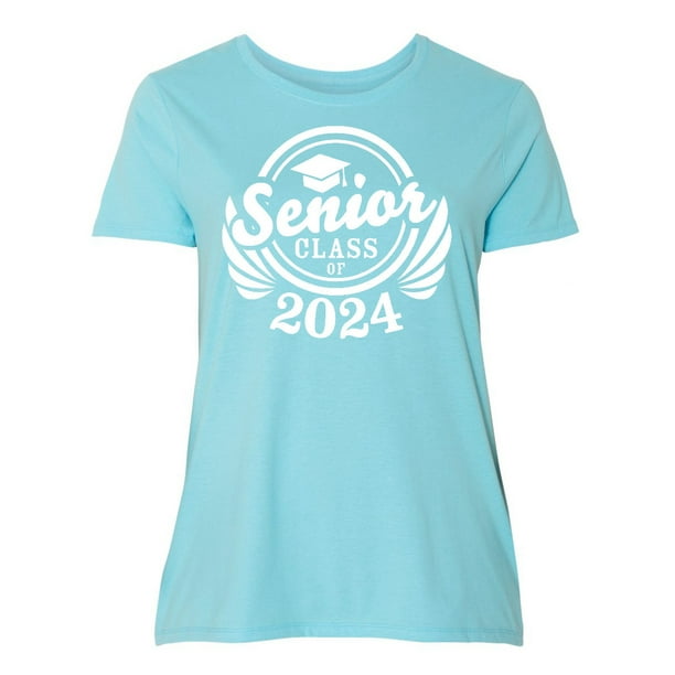 INKtastic Senior Class of 2024 in White with Graduation Cap Women's