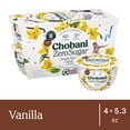 thumbnail image 2 of Chobani Zero Sugar Non-Fat Greek Yogurt Vanilla 5.3 oz Cup, 4 Pack, 2 of 9