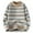 Khaki, variant on TFEOQRY Men's Crew Neck Striped Knit Sweater Long Sleeve Tribal Pattern Color Block Casual Pullover Fall Winter Top Black