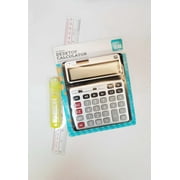 Pen+Gear 12 Digit Large Display Desktop Calculator, Gray, Office, Elementary school, middle school