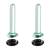 URTERYSER Glass Ear Stretching Set Single Flare Plugs Gauges for Ears with O Rings Expander Jewelry for Trendy Women and Men Transparent